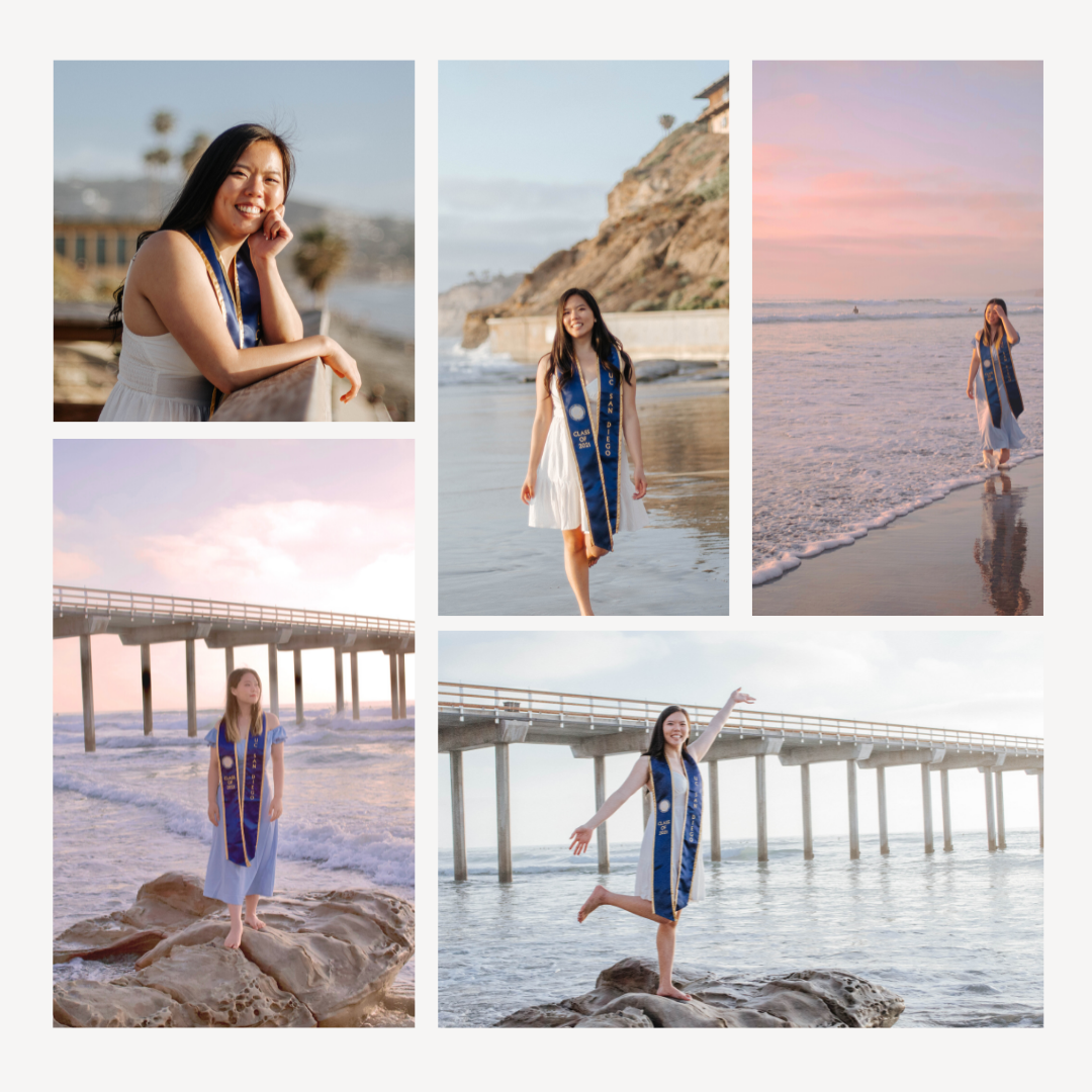 Collage of images of people at Scripps Pier